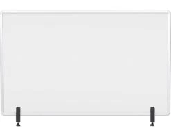 BI-OFFICE Hygiënische Scheidingswand Glas Voor Bevestiging Aan Tafel 120x90 Cm
