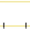 BI-OFFICE Hygiënische Scheidingswand Glas Voor Bevestiging Aan Tafel Geel 90x60 Cm