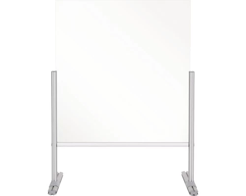 BI-OFFICE Hygiënisch Staand Baliespatscherm Glas Zilver 85x85x42 Cm 3 BI-OFFICE Hygiënisch Staand Baliespatscherm Glas Zilver 85x85x42 Cm