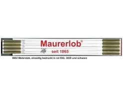 MAURERLOB Duimstok Hout Geel-wit 200 Cm