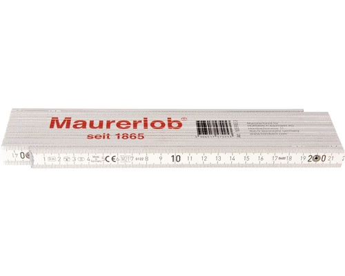 MAURERLOB Duimstok Hout Wit 300 Cm 3 MAURERLOB Duimstok Hout Wit 300 Cm