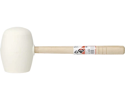 RUBI Rubber Hamer Rond 750 Gram Wit 3 RUBI Rubber Hamer Rond 750 Gram Wit