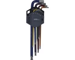 WGB Stiftsleutelset Binnenzeskant Kogelkop, 9-delig