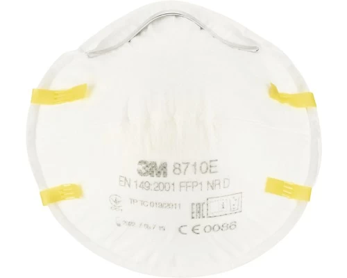 3M Fijnstofmasker Voor Handschuren 8710E, 3 Stuks 3 3M Fijnstofmasker Voor Handschuren 8710E, 3 Stuks