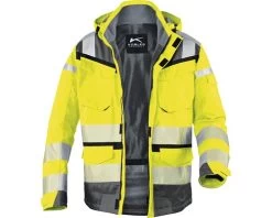 KÜBLER Reflectiq Weerbestendig Jack Geel/antraciet Maat XS