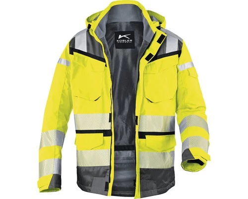 KÜBLER Reflectiq Weerbestendig Jack Geel/antraciet Maat XS 3 KÜBLER Reflectiq Weerbestendig Jack Geel/antraciet Maat XS