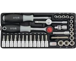 WGB Dopsleutelset 1/4", 36-delig